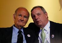 George McGovern and Sen. Dick Durbin at the Democratic National Convention (DNC).