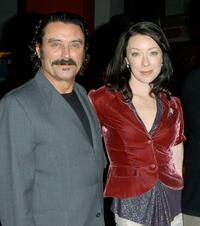 Ian McShane and Molly Parker at the HBO's Telefilm Premiere of "Deadwood".