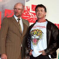 Graham McTavish and Sylvester Stallone at the Japan premiere of "Rambo."