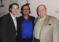 Bob Bergen, Ajay Mehta and Conrad Bachman at the 63rd Primetime Emmy Awards.