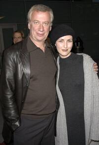 Elya Baskin and a guest at the premiere of "House of Fools."