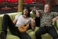 Russell Brand as Aldous and Colm Meaney as Jonathan in "Get Him to the Greek."