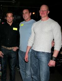 Warrington Gillette, C.J. Graham and Derek Mears at the Anchor Bay Entertainment's Jason Voorhees reunion.