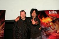 Meat Loaf and Nikki Sixx at the Press conference for Meat Loaf's ''Bat Out Of Hell 3'' Listening Party.