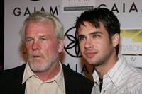 Nick Nolte and Scott Mechlowicz at the premiere of "Peaceful Warrior."