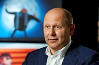 Producer Christopher Meledandri on the set of "Despicable Me."