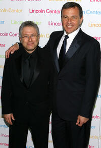 Alan Menken and President & CEO of the Walt Disney Company Robert A. Iger at the Lincoln Center's Annual Spring Gala.