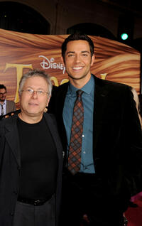 Alan Menken and Zachary Levi at the California premiere of "Tangled."