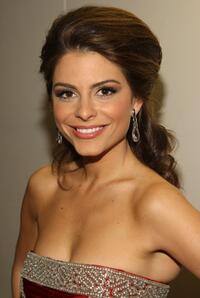 Maria Menounos at the Heart Truths Red Dress Collection fashion show.