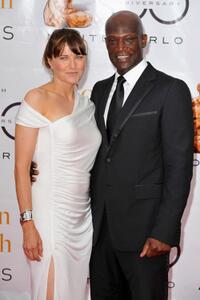 Lucy Lawless and Peter Mensah at the Closing Ceremony during the 2010 Monte Carlo Television Festival.