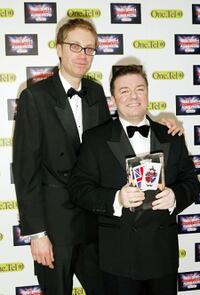Stephen Merchant and Ricky Gervais at the British Comedy Awards 2004.