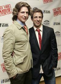 Josh Meyers and Seth Meyers at the premiere of "See This Movie."