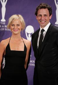 Amy Poehler and Seth Meyers at the 22nd annual Rock And Roll Hall Of Fame Induction Ceremony.