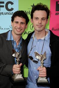 Seth Caplan and Scoot McNairy at the 24th Annual Film Independent's Spirit Awards celebration.