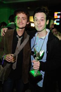 Scoot McNairy and Guest at the 24th Annual Film Independent's Spirit Awards celebration.