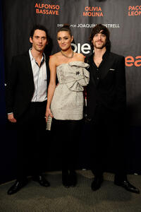 Paco Leon, Olivia Molina and Alfonso Bassave at the Madrid premiere of "Dieta Mediterranea."