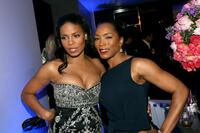 Angela Bassett and Sanaa Lathan at the ESCADA Grand-Reopening.