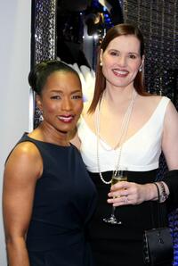 Angela Bassett and Geena Davis at the ESCADA Grand-Reopening.