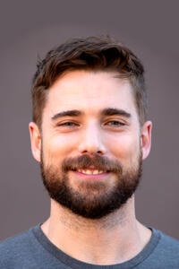 Dustin Milligan at the "Rutherford Falls" partnership with the Autry Museum of the American West to celebrate Native American storytelling even in Los Angeles.