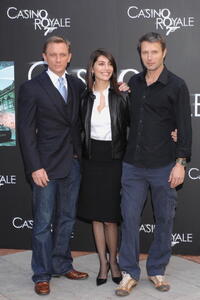 Daniel Graig, Caterina Murino and Mads Mikkelsen at the photocall of "Casino Royal."