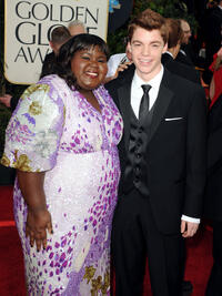 Gabourey Sidibe and Gabriel Basso at the 68th Annual Golden Globe Awards in California.