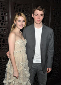 Emma Roberts and Gabriel Basso at the Cinema Society With Alice+Olivia Host A Screening Of "The Art Of Getting By" in New York.