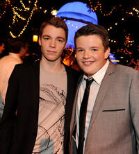 Gabriel Basso and Riley Griffiths at the after party of the California premiere of "Super 8."