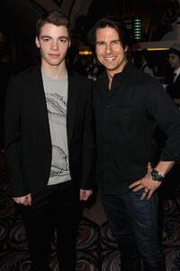 Gabriel Basso and Tom Cruise at the California premiere of "Super 8."