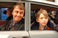 Director Garth Jennings with Bill Milner on the set of "Son of Rambow."