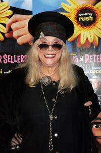 Sylvia Miles at the New York premiere of "Life And Death Of Peter Sellers."