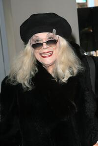Sylvia Miles at the Mercedes-Benz Fashion Week.