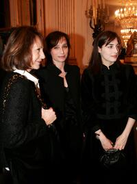 Nathalie Baye, Kristin Scott Thomas and Amira Casar at the ceremony of the Ministry of Culture.