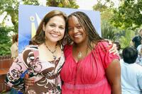 Candi Milo and kimberly Brooks at the Kids WB!'s "Mucha Lucha Day."