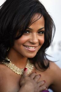 Christina Milian at the Geary's where Dame Elizabeth Taylor unveiled her House Of Taylor Jewelry Inc holiday collection.