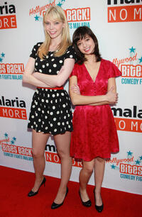 Riki Lindhome and Kate Micucci at the Malaria No More's "Hollywood Bites Back" event.