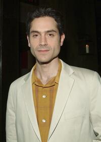 Omar Metwally at the curtain call and after party of "Beast on the Moon."