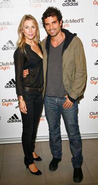 Cachou and Stephane Metzger at the "Club Med Gym" birthday celebration.