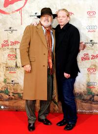 Mario Adorf and Ben Becker at the red carpet during the premiere of "Die Rote Zora".
