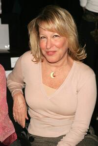 Bette Midler at the Zac Posen Fall 2005 show during the Olympus Fashion Week.