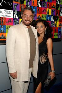 Kabir Bedi and Parveen Dusanj at the premiere of "Taj Mahal" during the 4th Dubai International Film Festival.