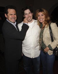 Dennis Miller, Director Jason Reitman and Ali at the premiere of "Thank You For Smoking."