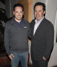 David O. Sacks and Dennis Miller at the premiere of "Thank You For Smoking."