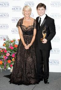 Helen Mirren and Daniel Radcliffe at the National Movie Awards held at the Royal Festival Hall.
