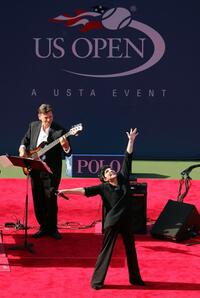 Liza Minnelli at the Billie Jean King National Tennis Center performs at 2007 U.S. Open Men's Final.