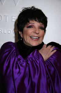 Liza Minnelli at the Olympus Fashion Week.