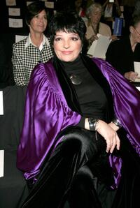 Liza Minnelli at the Olympus Fashion Week.