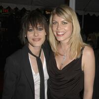 Katherine Moennig and Merideth Strom at the premiere "The L Word."