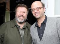 Joel McKinnon Miller and Scott Adsit at the Moet and Chandon suite at Luxury Lounge in honor of the 2008 SAG Awards.