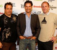 Chris Coppola, D.W. Moffett and Writer Brandon Drake at the screening "Visioneers" during the 2008 CineVegas Film Festival.