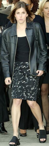 Lara Jill Miller at the funeral of Nell Carter.